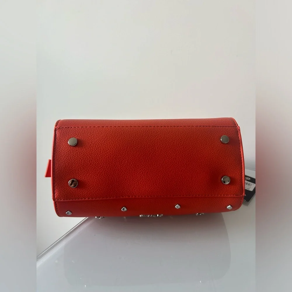 Juicy Couture UK Orange Leather silver stud Satchel Bag